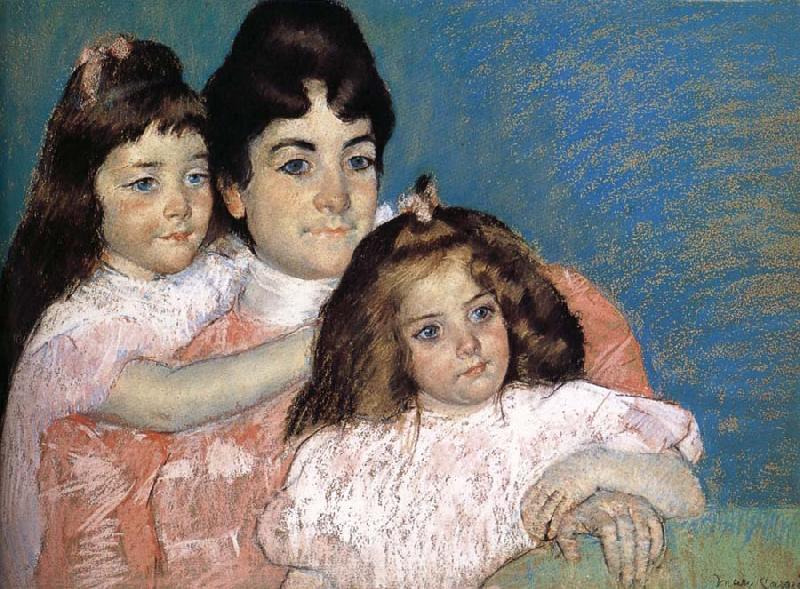 Mary Cassatt The Lady and her two daughter